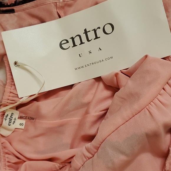 Entro Tie Dye Pink babydoll Tiered Sundress - Picture 8 of 11